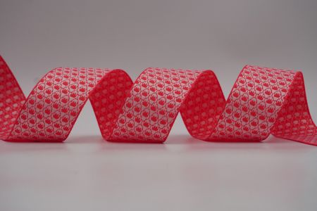 Яскраво-рожева складна геометрія стрічка з дизайном Ribbon_K1776-296